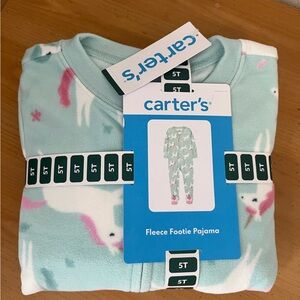 Carter's Mint Green Bunny Fleece Pajama